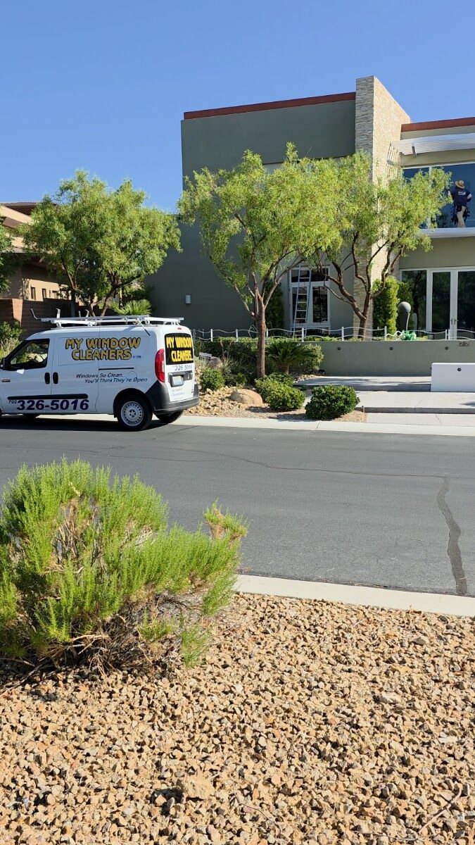 Real Clean service van parked at a Las Vegas residence